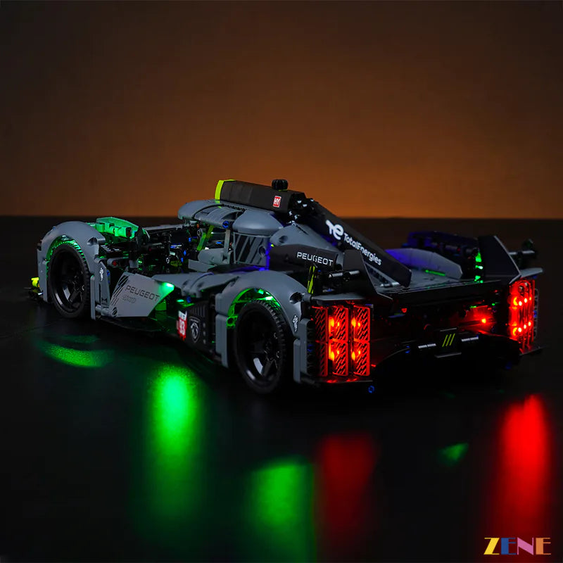 Light Kit for LEGO PEUGEOT 9X8 24H Le Mans Hybrid Hypercar #42156 (Ver. 2)