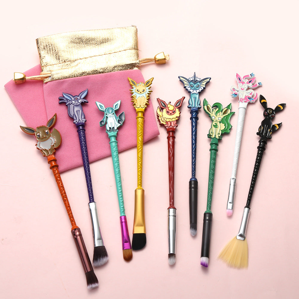 Pikachu Makeup Brush Pokemon Anime Pikachu Peripheral Powder Eyeshadow Brush Makeup