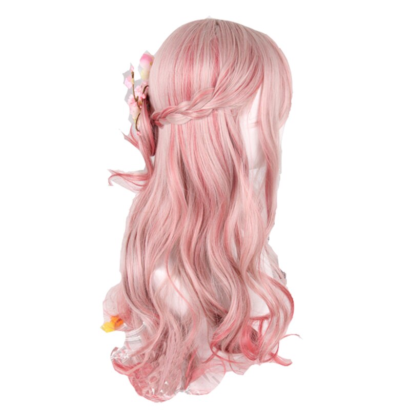 Pink Mixed Red Lolita Wigs Long Loose Wave Christmas Cosplay Wig Harajuku Wig Heat Resistant Synthetic Hair