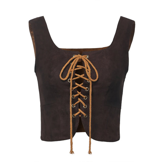 Pirate Corset Vest for Women Halloween Medieval Cosplay Tops