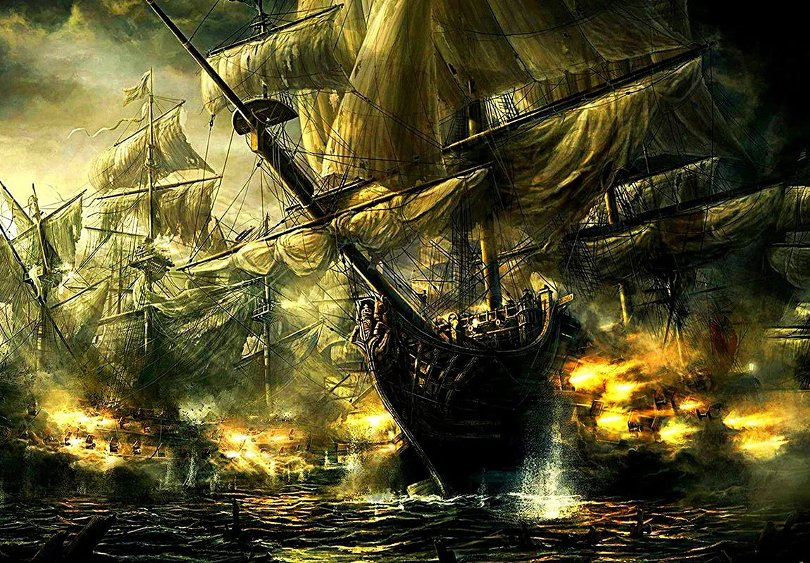 Pirate Ship Sea Rainstorm Backdrop Ghost Banner Haunted Game House Party Decorations Photography Fantasy Horror Island Room