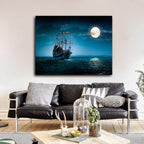 Pirate Ship The Flying Dutchman Ghost Ship Canvas Wall Art Davy Jones Jack Sparrow Ship