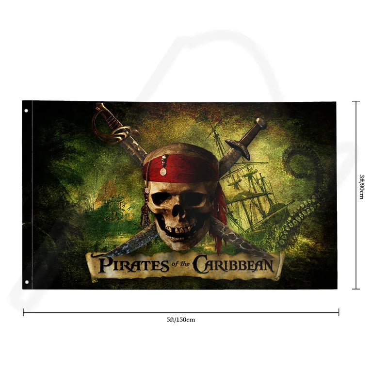 Pirates of The Caribbean  Flag Banner