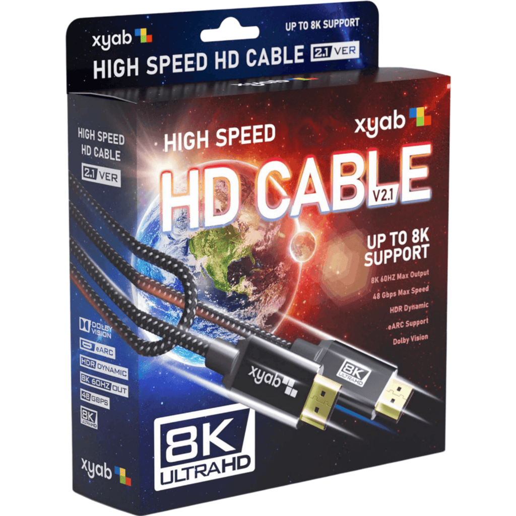 Universal HD 2.1 Ultra High-Speed Cable - 6FT (XYAB) - Role-Players