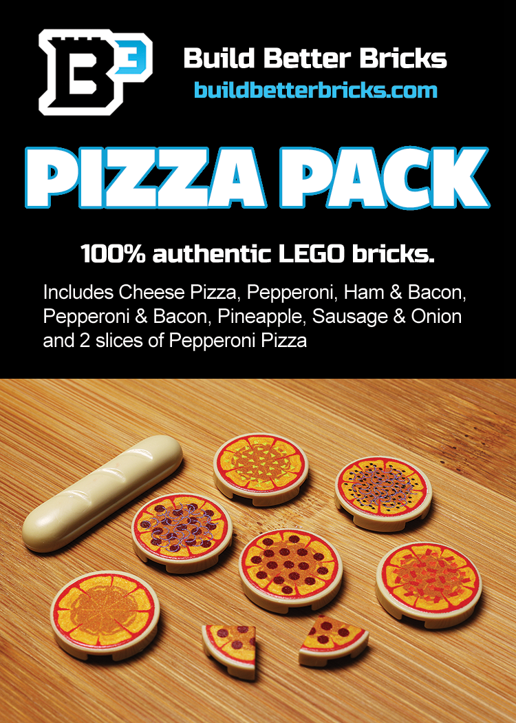 Pizza Pack made using LEGO parts - B3 Customs