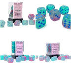 Gemini® Polyhedral Gel Green-Pink/blue Luminary™ 7-Die Set / 16mm / 12mm - 7-Dice