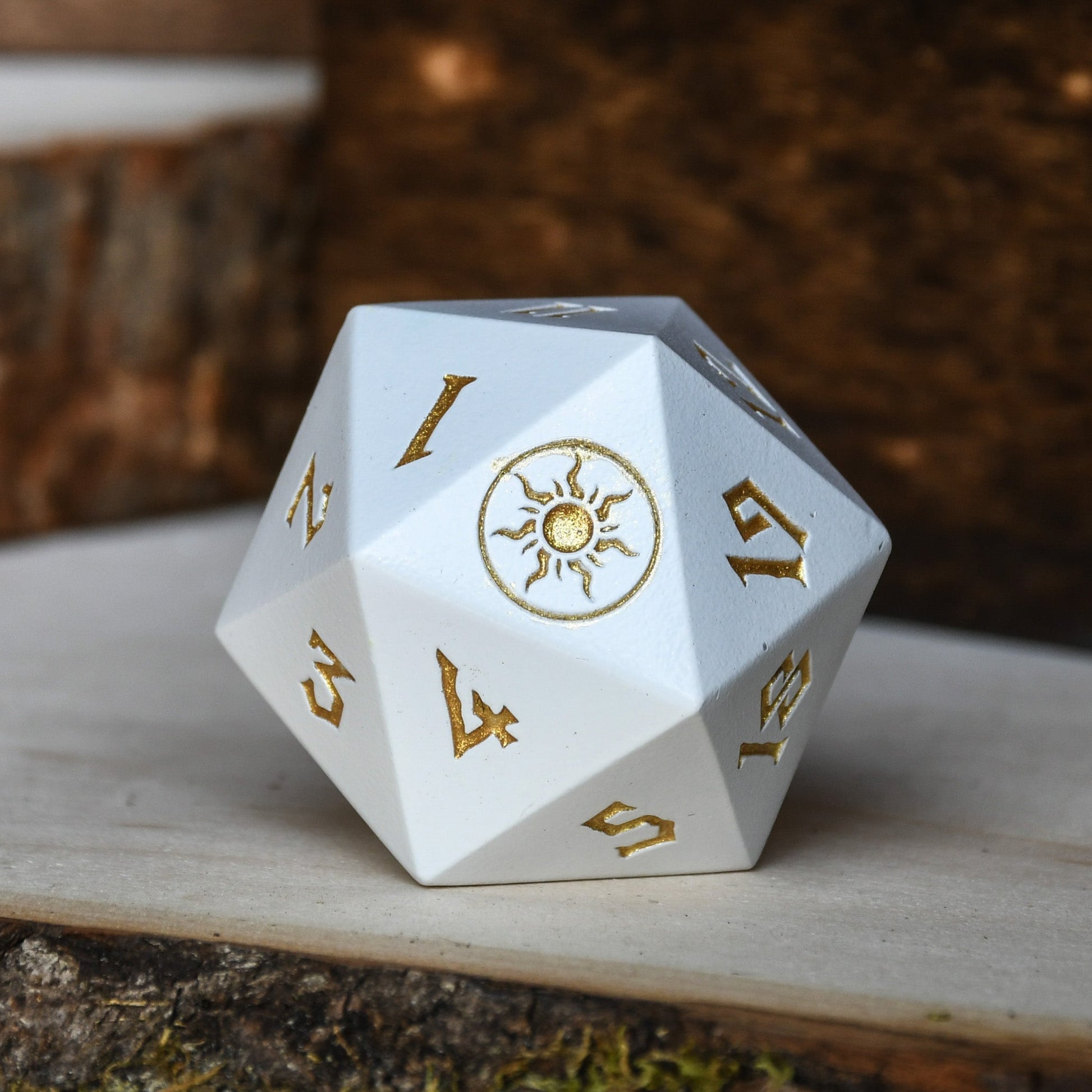 Plains Mana Spindown Metal D20