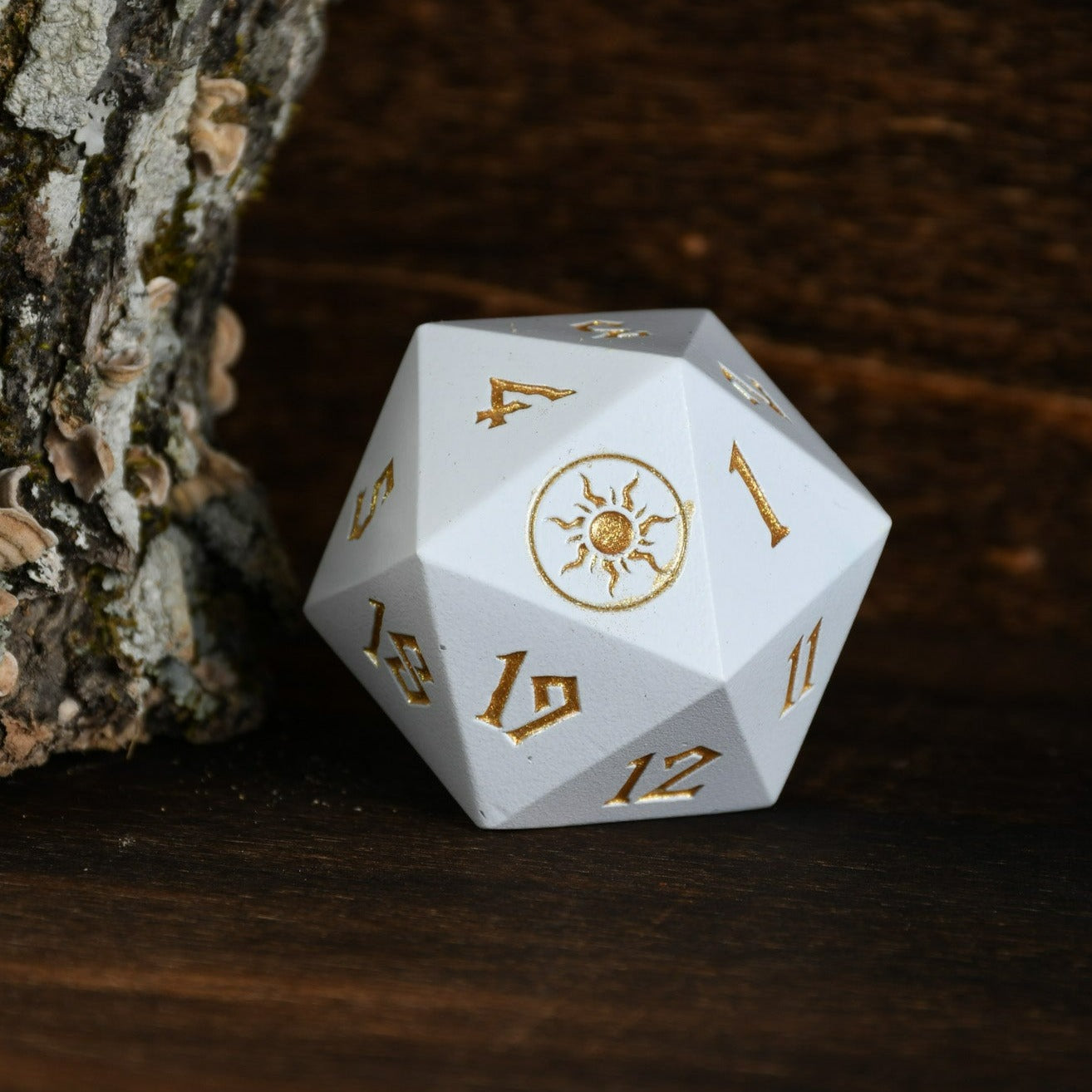 Plains Mana Spindown Metal D20