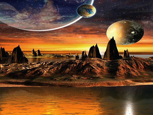 Planet Landscape Space 5D  do-it-yourself diamond painting