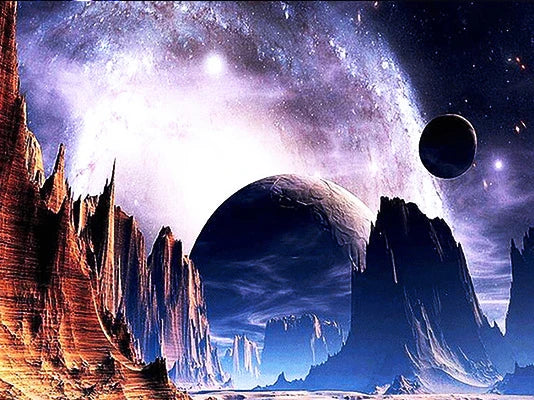 Planet Landscape Space 5D  do-it-yourself diamond painting