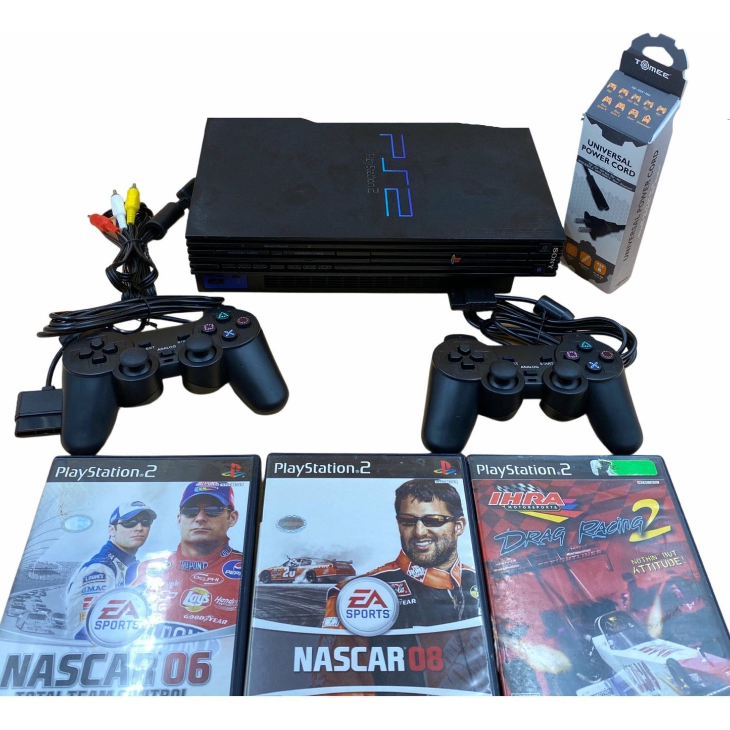 PlayStation 2 System (FAT) (Racing #2 Game Bundle)- REFURBISHED