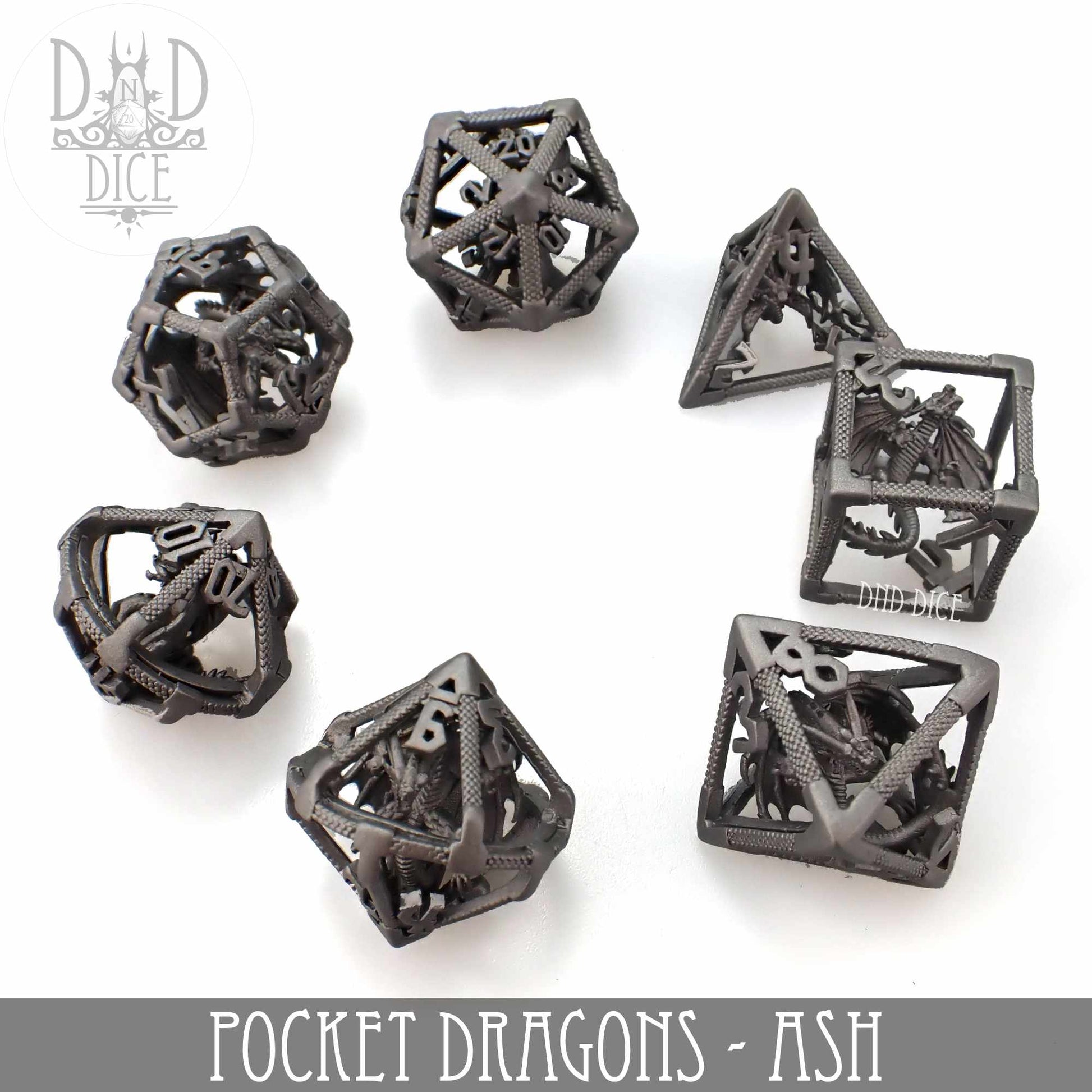 Pocket Dragons Ash - Metal Dice Set (Gift Box)