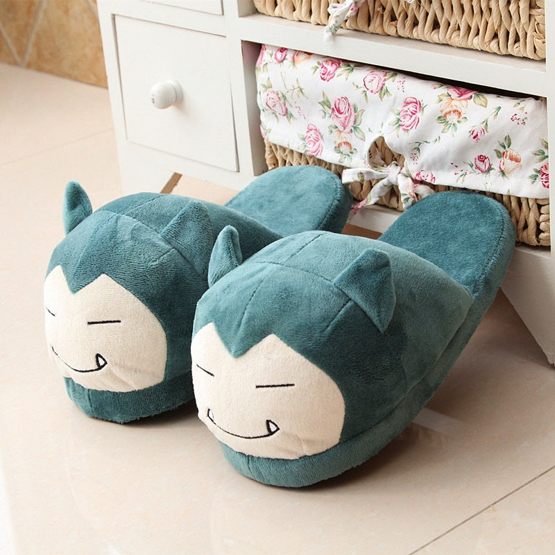 Pokemon Pikachu Kaby Beast Doll Couple Plush Slippers Floor Shoes