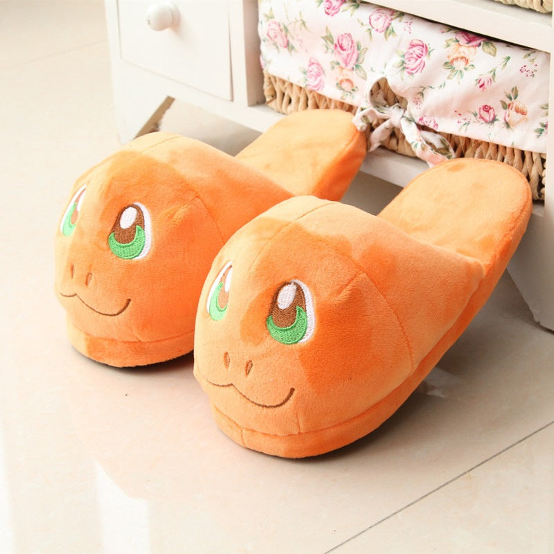 Pokemon Pikachu Kaby Beast Doll Couple Plush Slippers Floor Shoes