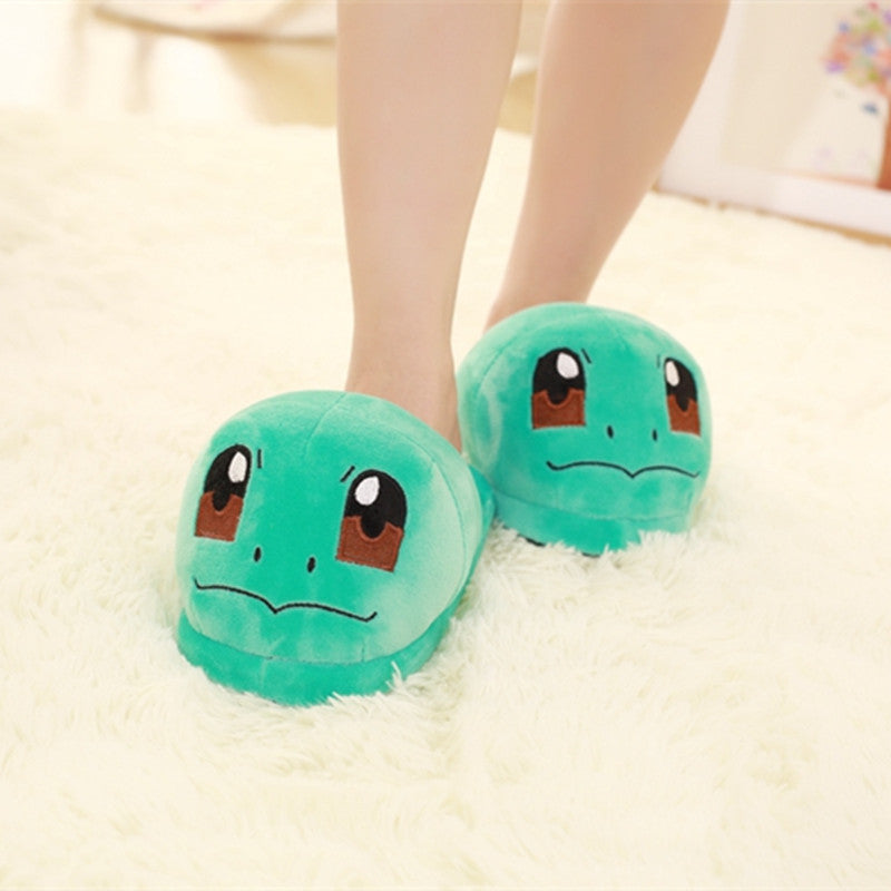 Pokemon Pikachu Kaby Beast Doll Couple Plush Slippers Floor Shoes