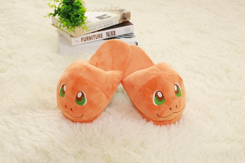 Pokemon Pikachu Kaby Beast Doll Couple Plush Slippers Floor Shoes