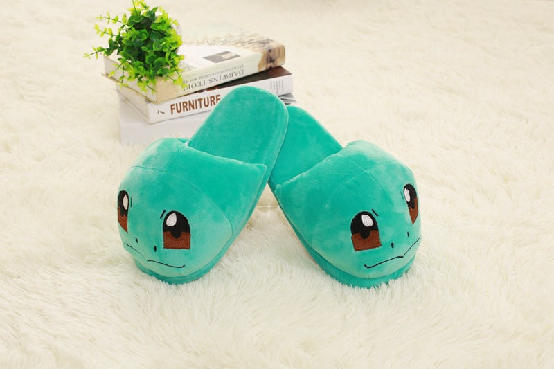 Pokemon Pikachu Kaby Beast Doll Couple Plush Slippers Floor Shoes