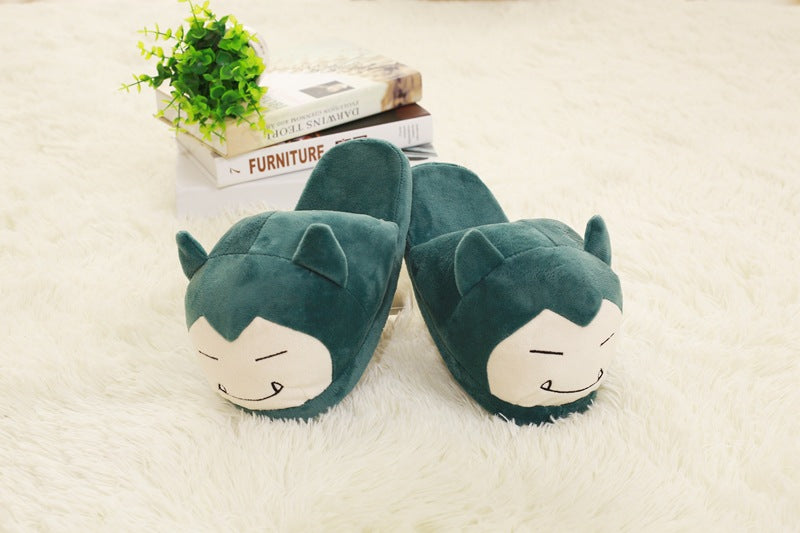 Pokemon Pikachu Kaby Beast Doll Couple Plush Slippers Floor Shoes