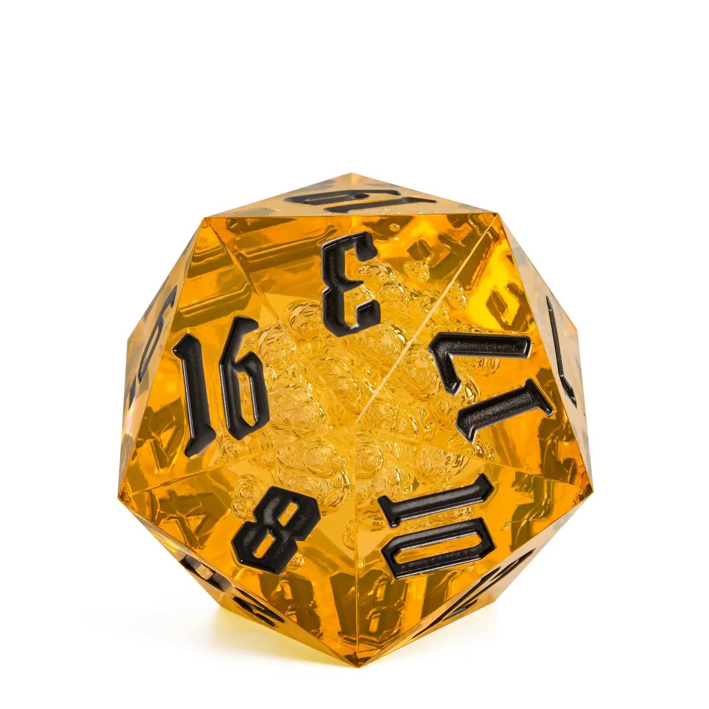 Poludie 1pc Crystal 55mm D20 Dice 20 Sides Large Size Polyhedral Dice for Role-Play Game D&D Bar Pub Party RPG Board Games