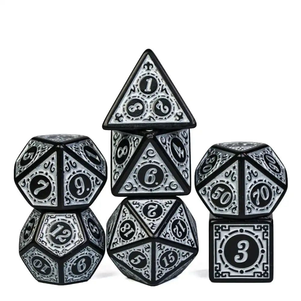 Poludie DND 7Pcs/Set Dice Set Window Lattice Red D4~D20 Diverse Polyhedral Dice for Role Playing Board Game Tabletop RPG D&D