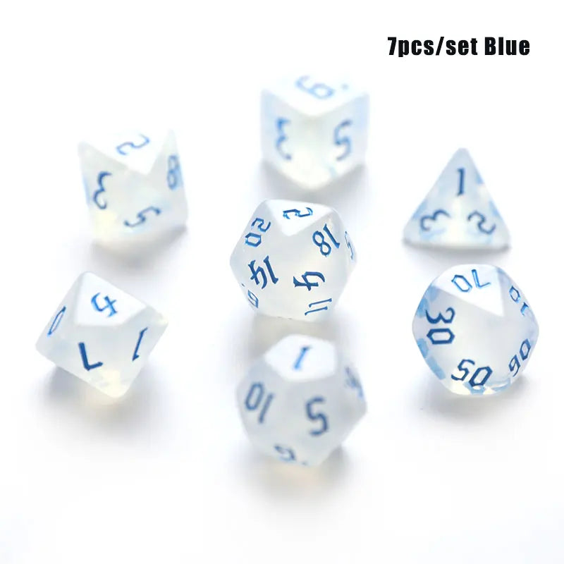 Polyhedral 7-Dice Two-Tone Swirl-DND Dice Set for RPG/MTG D4 D6 D8 D10 D% D12 D20 Dice Games 7pcs/set Family Party Board Games