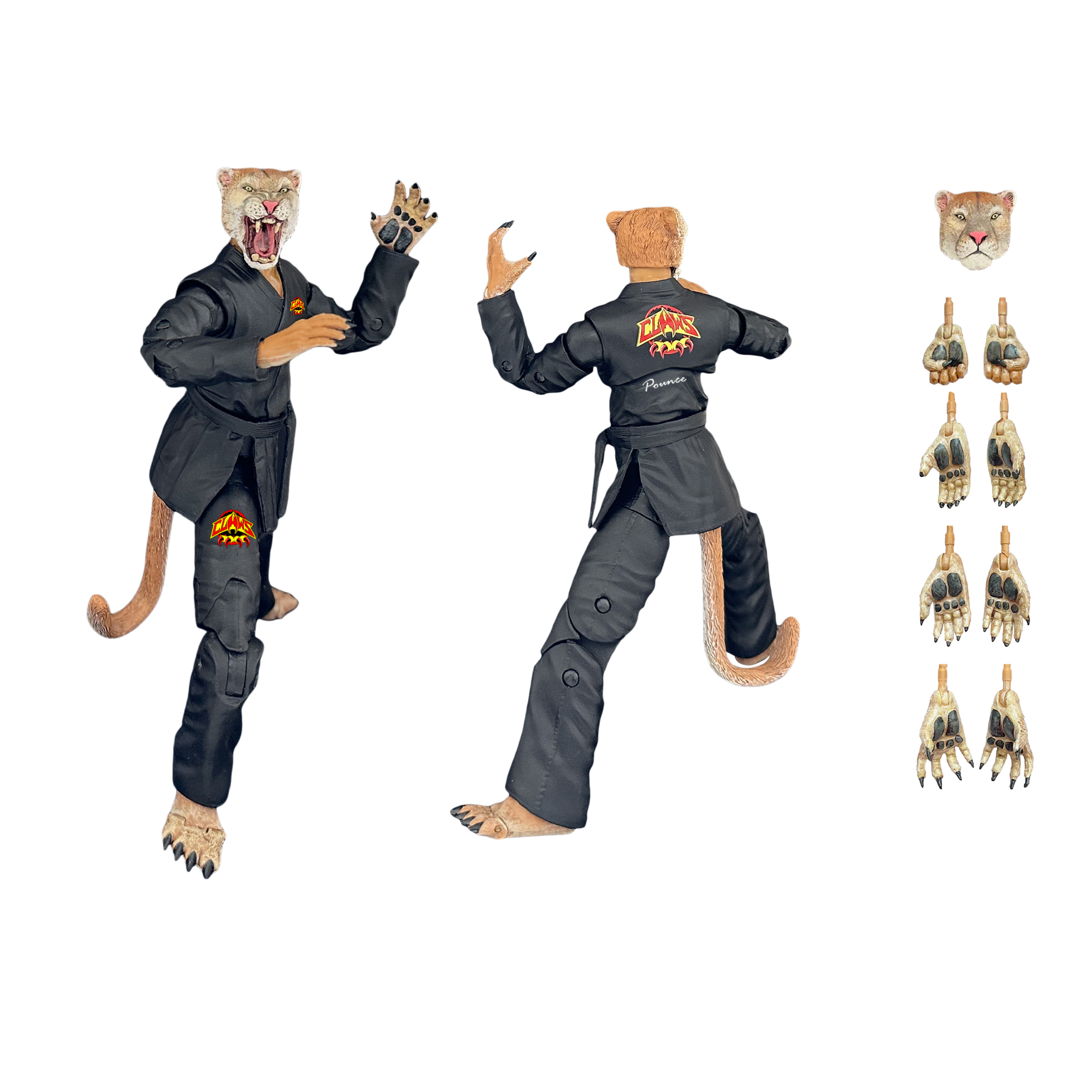 Jiu Jitsu Combat Creatures Pounce the Puma Action Figure