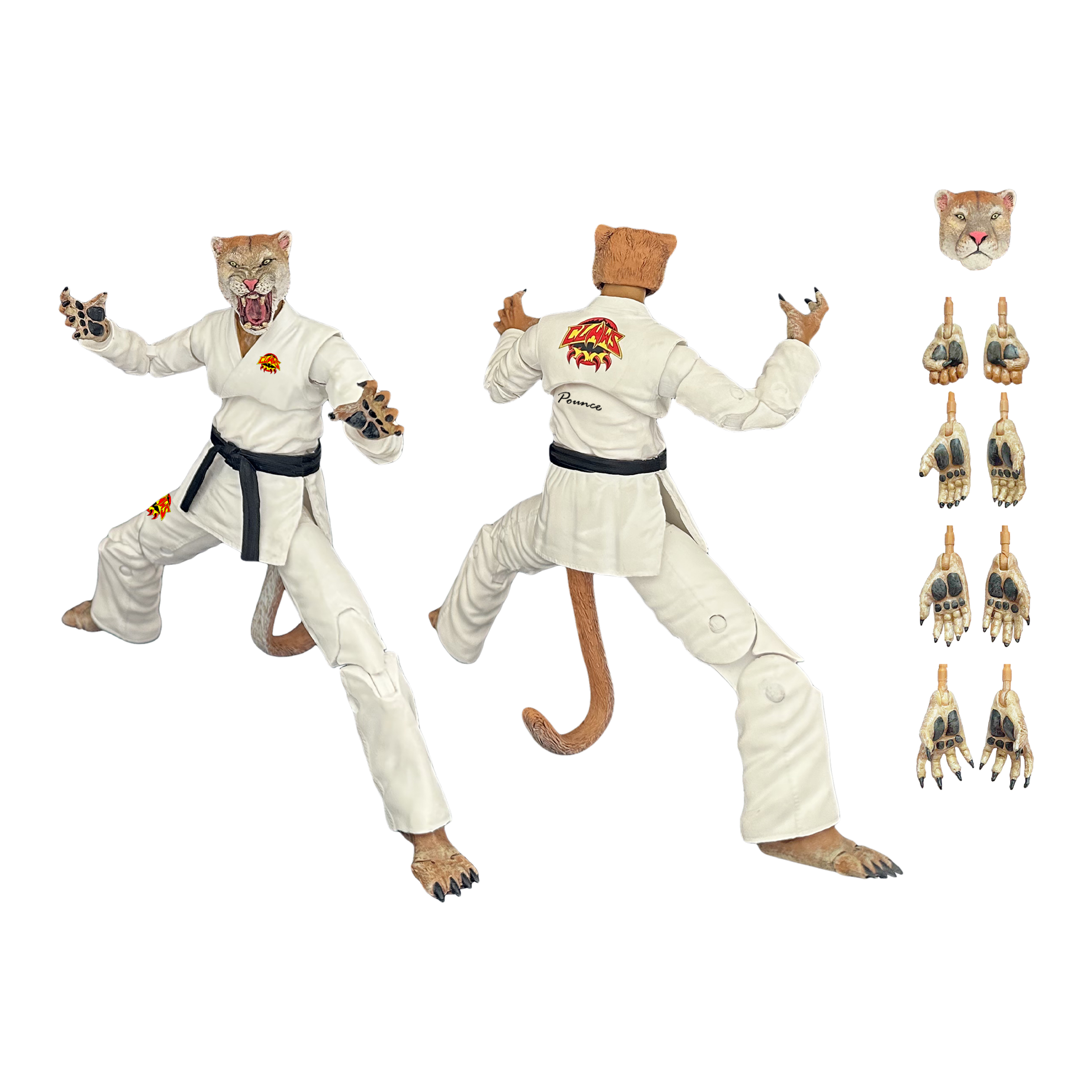 Jiu Jitsu Combat Creatures Pounce the Puma Action Figure