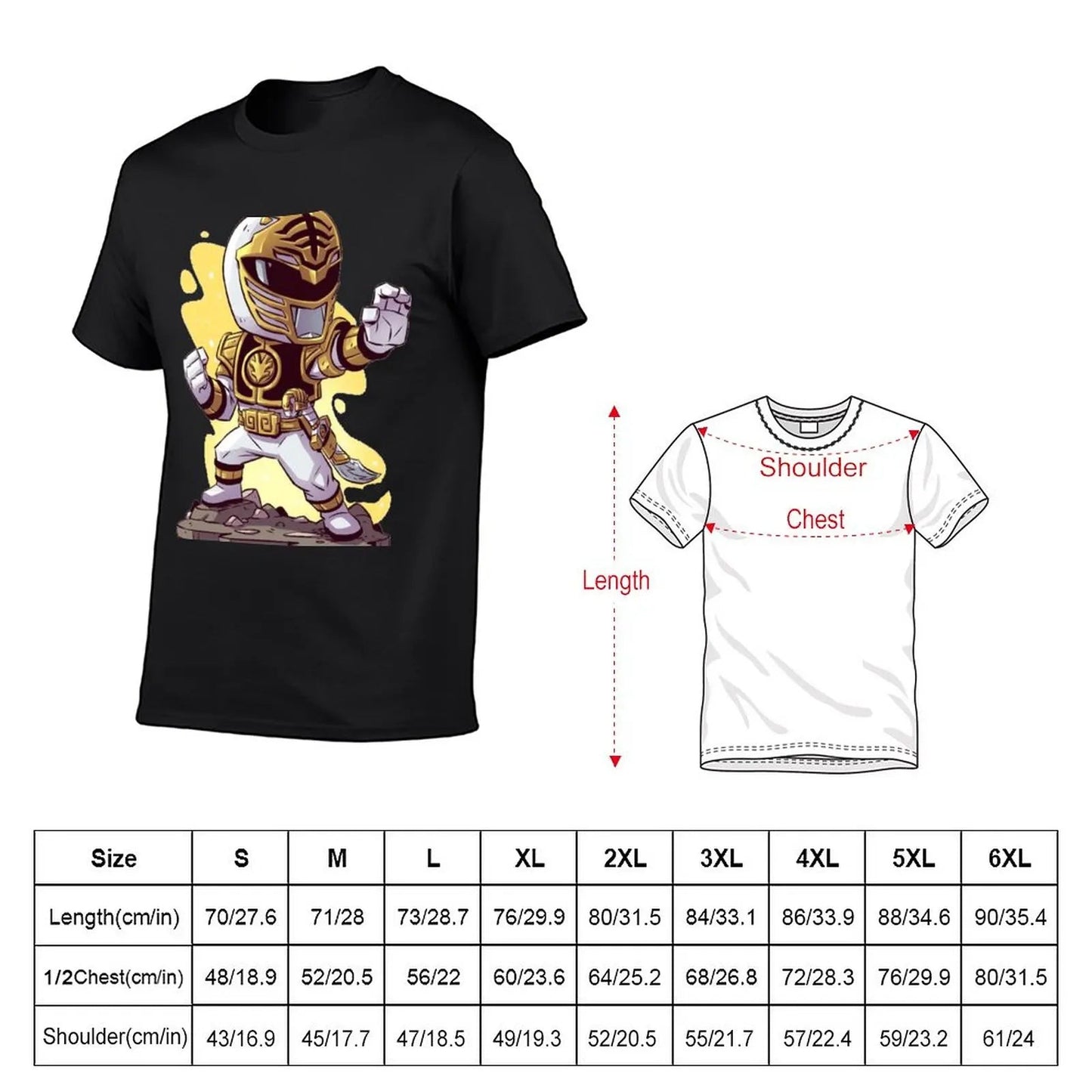 Power Ranger T-Shirt Short t-shirt graphics t shirt funny t shirts for men