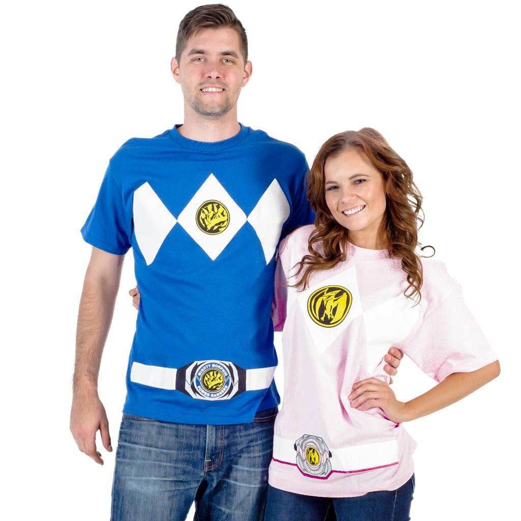 Power Rangers Costume Adult T-Shirt - Blue / XS