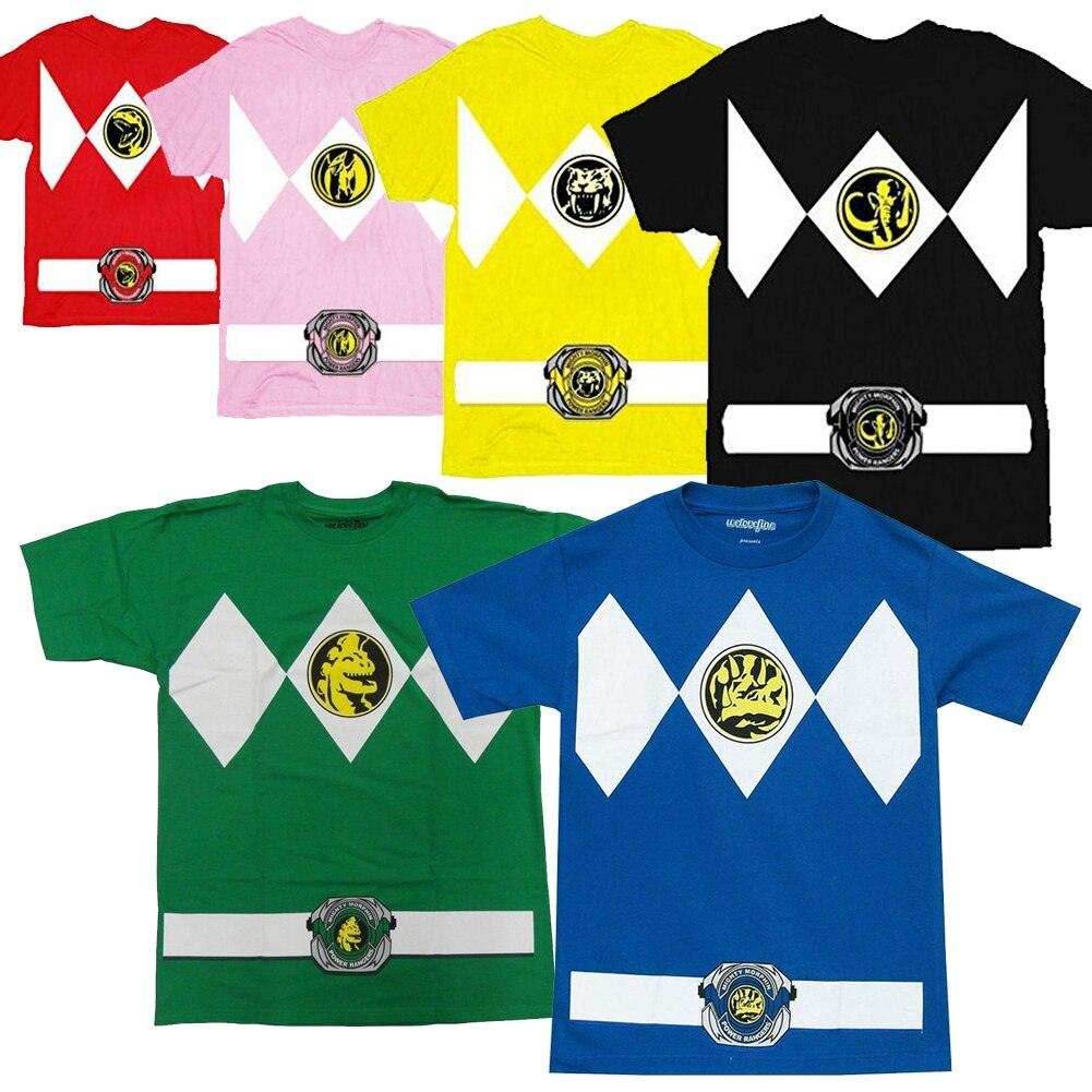 Power Rangers Costume Adult T-Shirt - Blue / XS