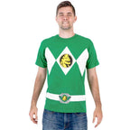Power Rangers Costume Adult T-Shirt - Green / XS