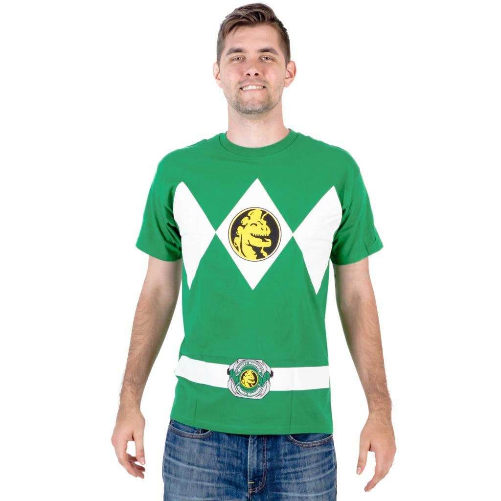 Power Rangers Costume Adult T-Shirt - Green / XS