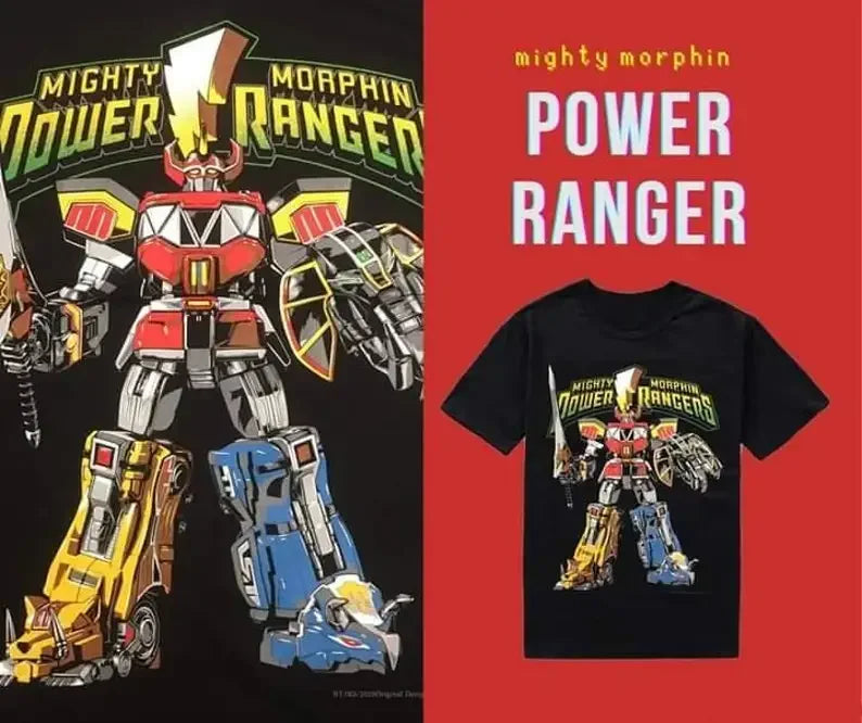 Power Rangers, Japanese Cartoon Anime T-shirt