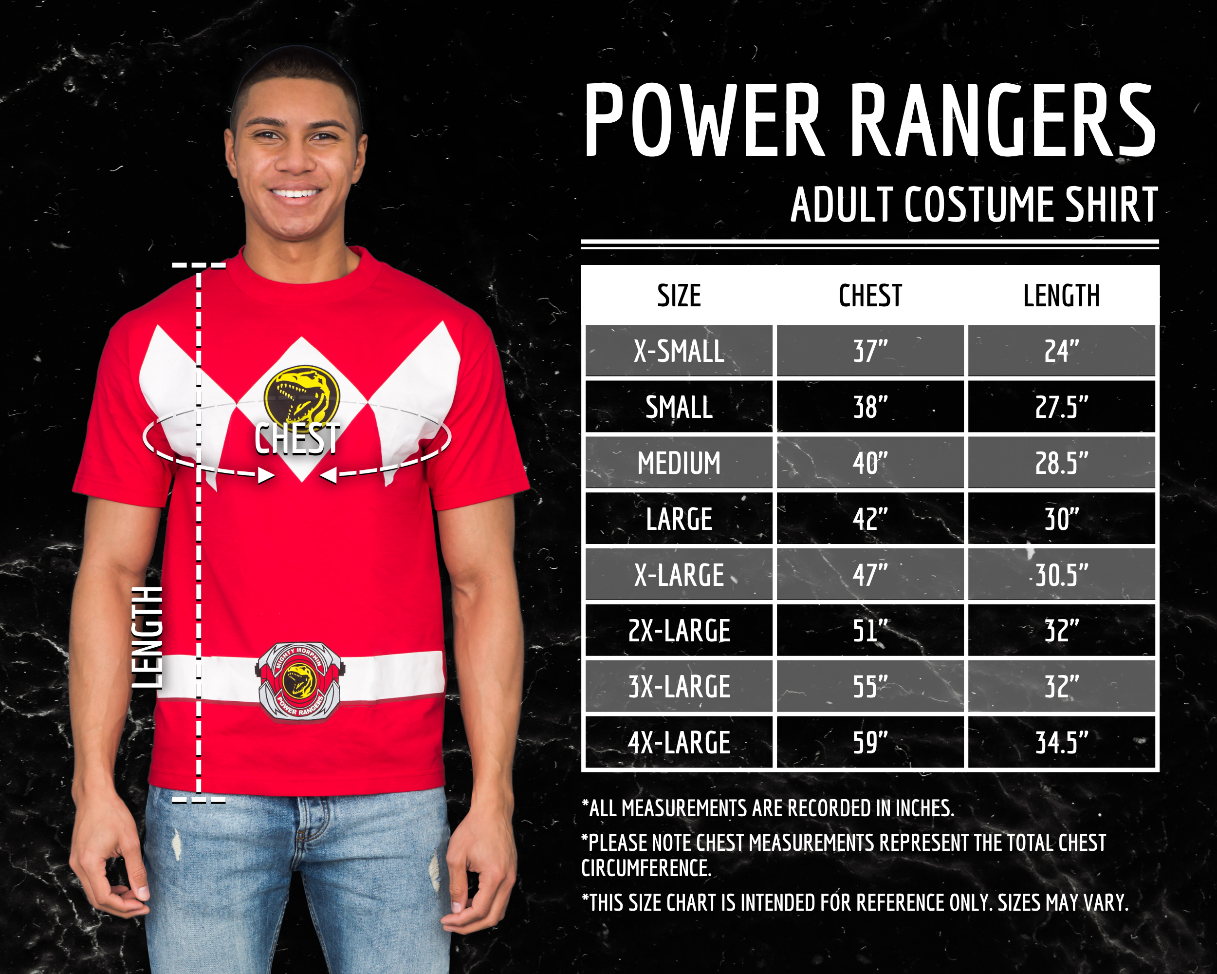 Power Rangers Costume Adult T-Shirt
