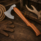 Handmade Damascus Steel Axe Hatchet | 512 Layer Camp Axe & Sheath