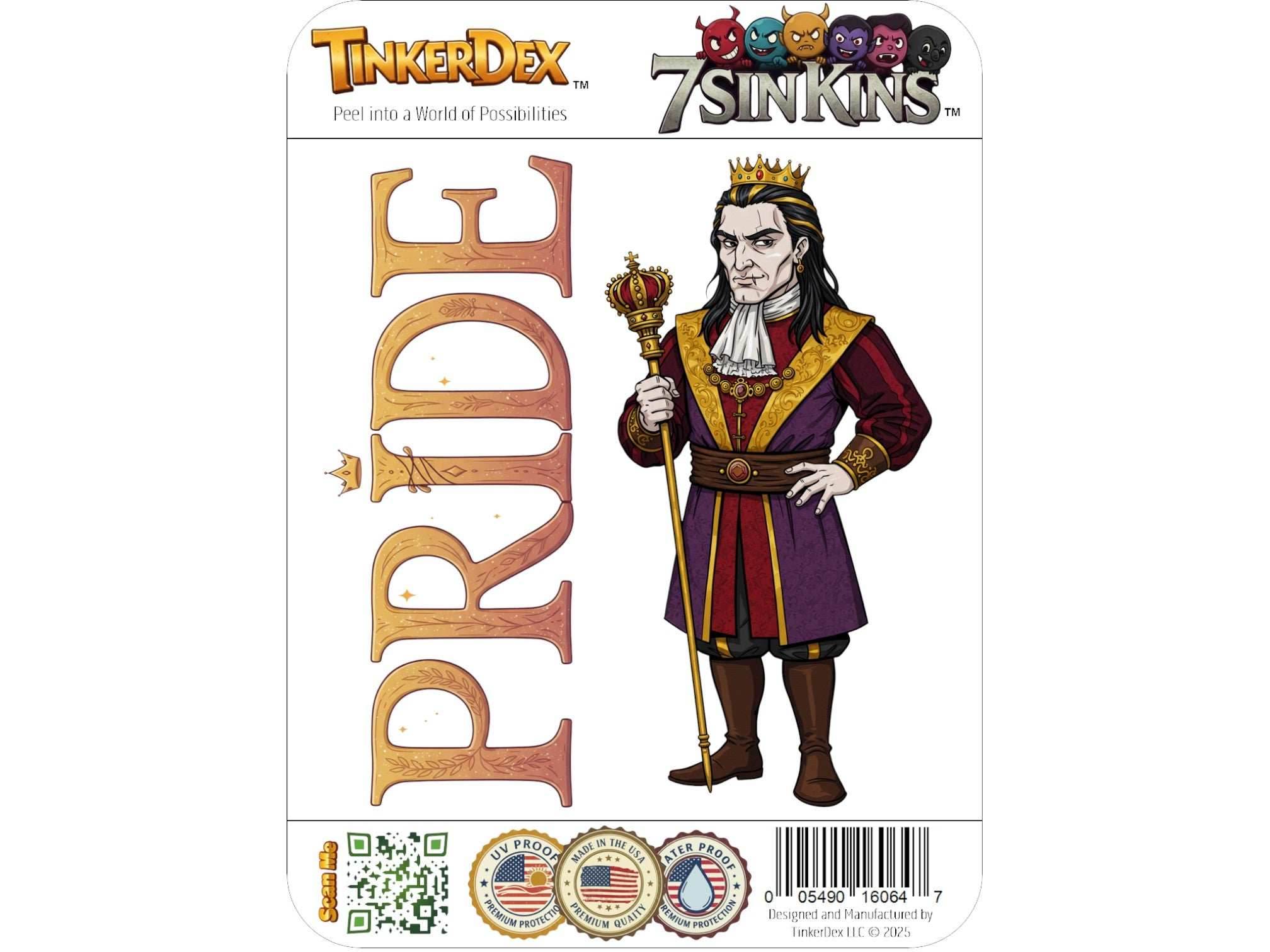 Pride Superbia 7 Sinkins™ Vinyl Sticker – Personification of Pride | Waterproof & UV-Proof - Mini