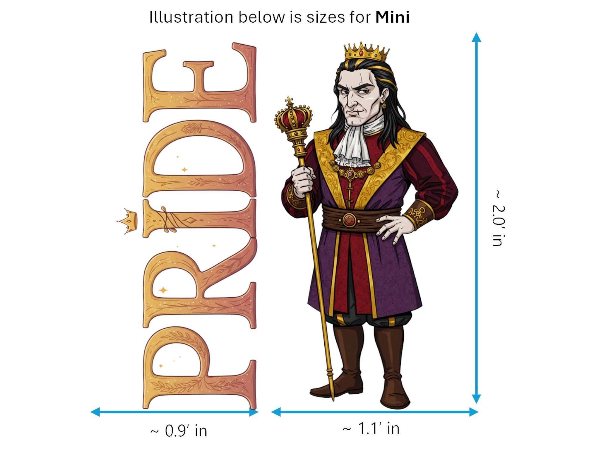 Pride Superbia 7 Sinkins™ Vinyl Sticker – Personification of Pride | Waterproof & UV-Proof - Mini