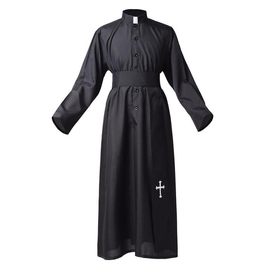 Priest Robe Black Halloween Party Cosplay Costume