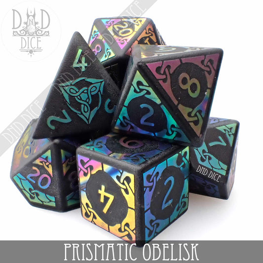 Prismatic Obelisk Obsidian Dice Set (Gift Box)