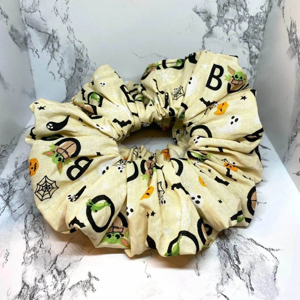 Baby Yoda Boo Halloween Scrunchie - 
