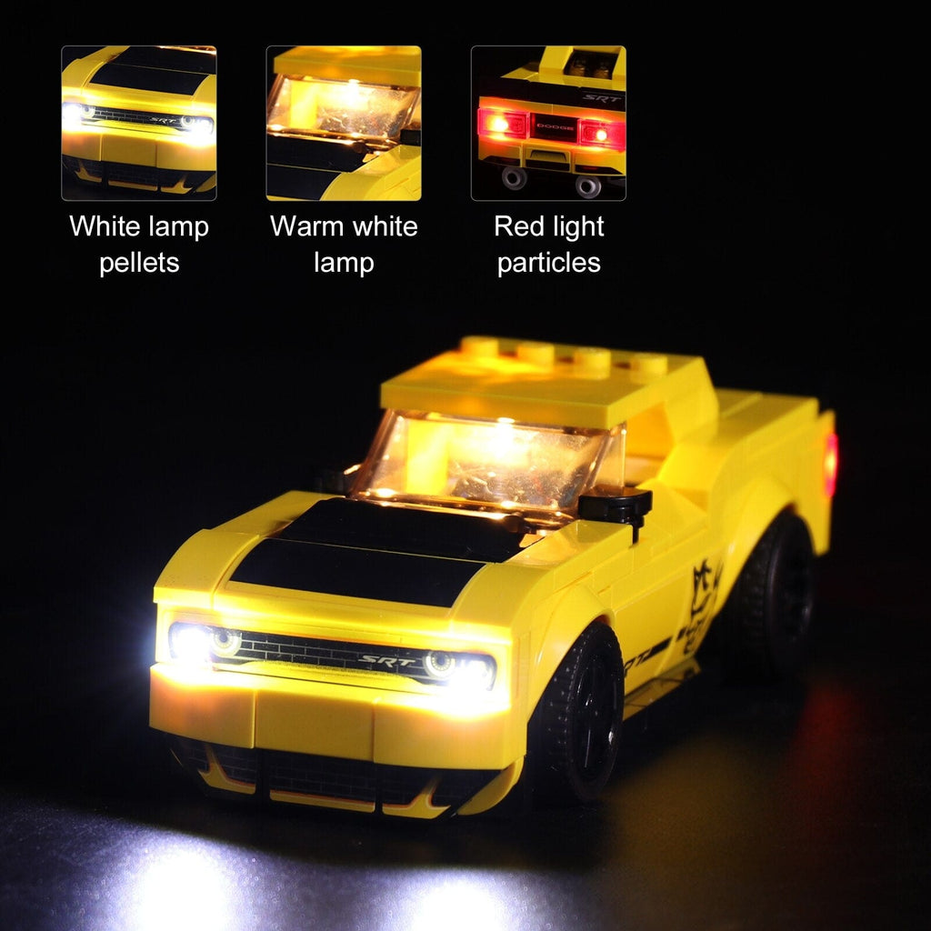 LEGO Dodge Challenger SRT Demon Charger R/T #75893 Light Kit