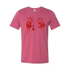 Bloody Hand Prints T-shirt | Classic Unisex Bella Canvas Tee