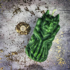 Beeswax Gargoyle Protector Spell Candle - Green (Protecting Money)