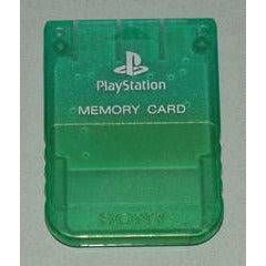 PS1 Memory Card [Clear Green] - PlayStation