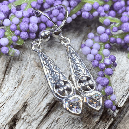 Shamrock Love Earrings - Diamond Zirconia