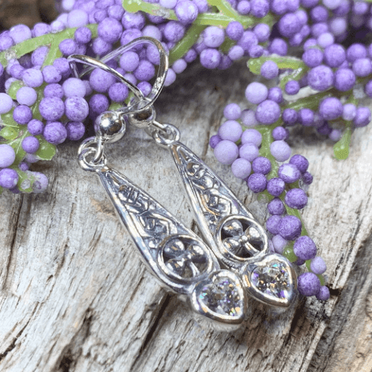 Shamrock Love Earrings - Diamond Zirconia