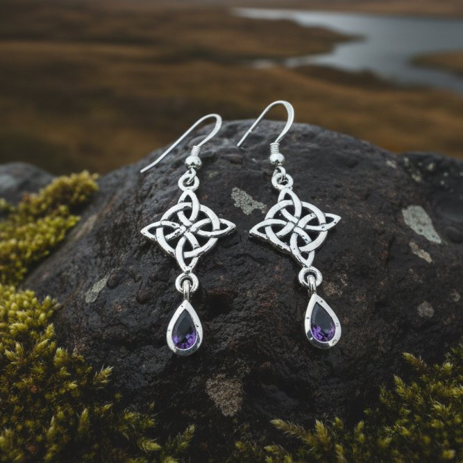 Quaternary Celtic Knot Earrings