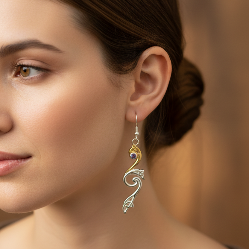 Mystic Dreamer Trinity Knot Earrings