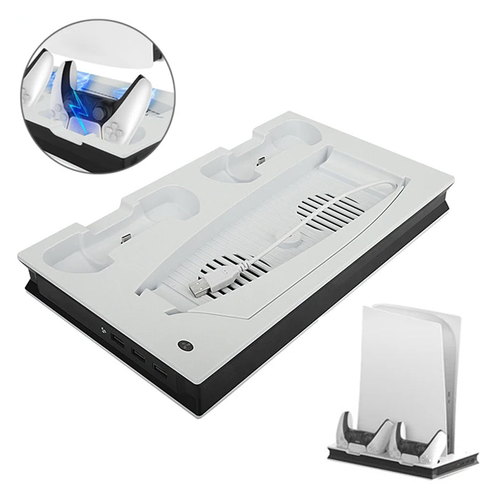 PS5 Dual Controller Cooling Charging Station with LED Light