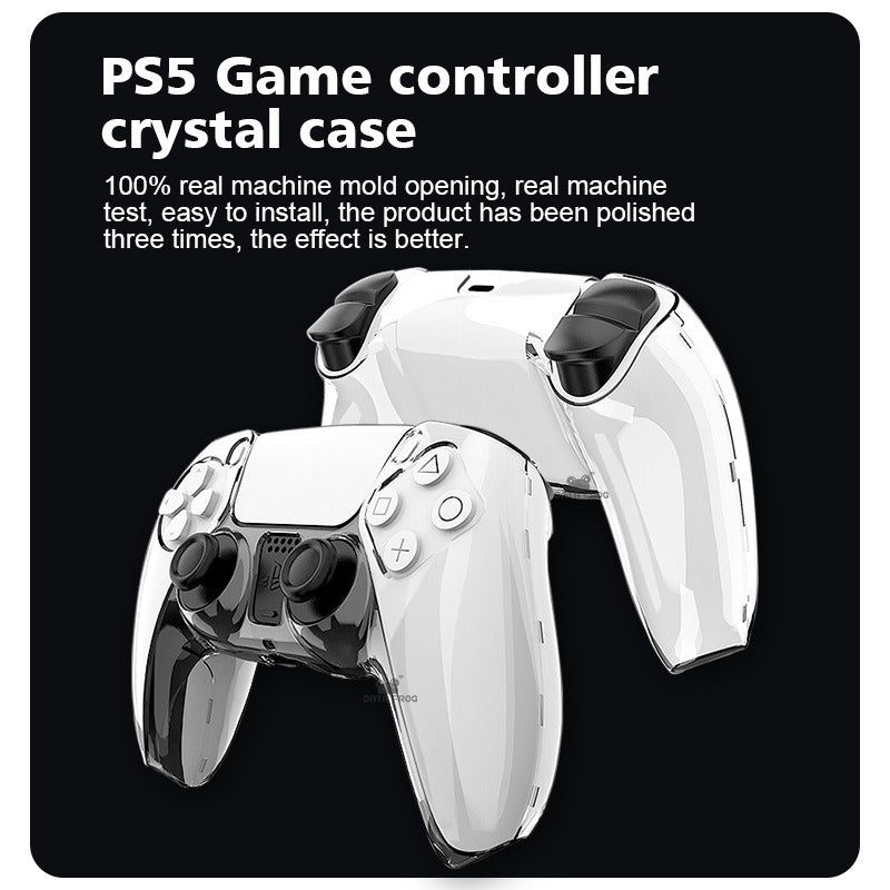 PS5 Gaming Controller Crystal Case PC Transparent Split Controller Protective Case PS5 Controller Protective Crystal Hard Case